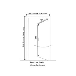 Avis porte D'entrée Bois Vitrée, Tahi 1, H,215xl,90 P, Droit Côtes Tableau Gd Menuiseries