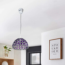 Avis Corep Abat jour Suspension Lustre suspendu Perles mauve violet Plafonnier moderne