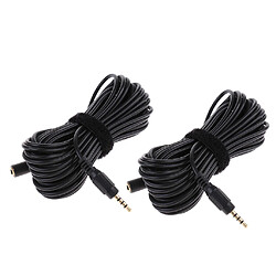 2x Rallonge Adaptateur Microphone Mâle à Femelle De 3,5mm Pour Smartphone 6m