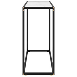 Avis Maison Chic Table console | Meuble d'entrée | Table d'appoint Blanc 80x35x75 cm Verre trempé -GKD81059