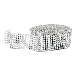 10 mètres diamant strass ruban Wrap noce décoration florale argent