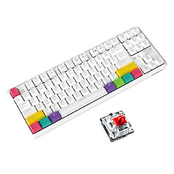 Universal Clavier mécanique Bluetooth filaire/sans fil à 87 touches pour K870T, RGB 090F | clavier (commutateur blanc-rouge)