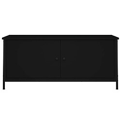 Acheter vidaXL Meuble TV avec portes noir 102x35x45 cm bois d'ingénierie