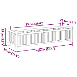 vidaXL Jardinière 100x30x25 cm bambou pas cher