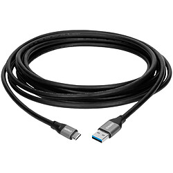 Câble USB 3.1 USB-A / USB-C noir, longueur 50 cm Klotz