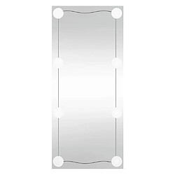 vidaXL Miroir mural avec lumières LED 50x100 cm verre rectangulaire