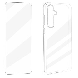 Avizar Coque protection intégrale pour Samsung Galaxy A35 5G verre trempé Transparent