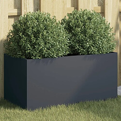 Maison Chic Jardinière,Bac à fleurs - pot de fleur anthracite 62x30x29 cm acier laminé à froid -GKD74799