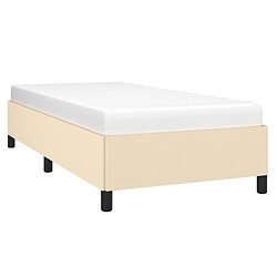 Avis vidaXL Cadre de lit sans matelas crème 90x200 cm tissu