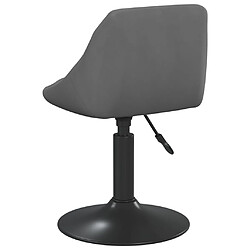 Acheter vidaXL Chaises pivotantes à manger lot de 6 gris foncé velours