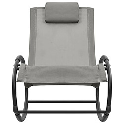 Avis Maison Chic Chaise longue avec oreiller | Bain de soleil Relax | Transat acier et textilène gris -GKD62708