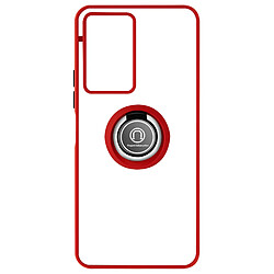 Avizar Coque Vivo Y76 5G Bi-matière Bague Métallique Support Vidéo rouge