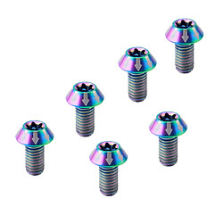 6 pcs m5 x 14mm vélo titane ti boulons de rotor de frein à disque monter vis rianbow pas cher