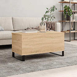 vidaXL Table basse Chêne sonoma 90x44,5x45 cm Bois d'ingénierie