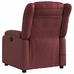 Acheter Maison Chic Fauteuil Relax pour salon, Fauteuil de massage inclinable électrique rouge bordeaux -GKD84283