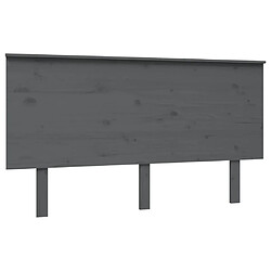 vidaXL Tête de lit Gris 144x6x82,5 cm Bois massif de pin