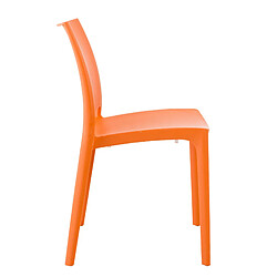 Avis Decoshop26 Chaise de jardin en plastique orange design simple empilable 10_0000833