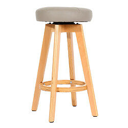 Avis Mendler Tabouret de bar Navan, chaise de bar tabouret de bar, bois similicuir pivotant ~ taupe, pieds clairs