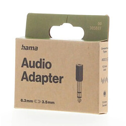 HAMA Adaptateur audio, jack femelle 3,5 mm - jack mâle 6,3 m, stéréo