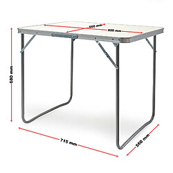 Avis Helloshop26 Table de camping pliante aluminium jardin balcon randonnée rabattable 80 cm blanc 16_0000541