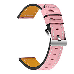 Bracelet en cuir véritable 20mm, rose pour votre Garmin Vivoactive 3/Vivoactive 3 Music/Venu