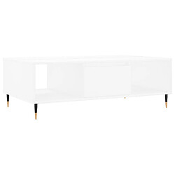 vidaXL Table basse blanc 104x60x35 cm bois d'ingénierie