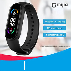 Noir-Xiaomi Mijia-Montre connectée M6, bracelet de sport, avec podomètre, moniteur de fréquence cardiaque et