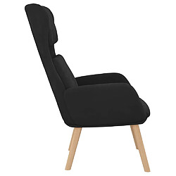 Avis vidaXL Chaise de relaxation Noir Velours