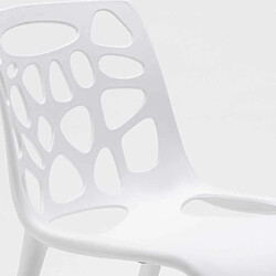 Ahd Amazing Home Design Chaise en polypropylène anti-uv design moderne Gelateria salle à manger et bar café Connubia, Couleur: Blanc pas cher