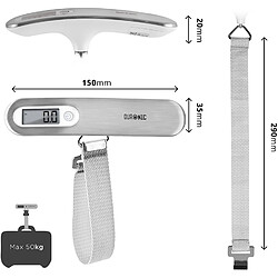 Avis Duronic Balance de voyage LS1013 - Pèse-bagages à sangles pour peser bagages / valises / sacs – affichage numérique - Capacité 50 kg