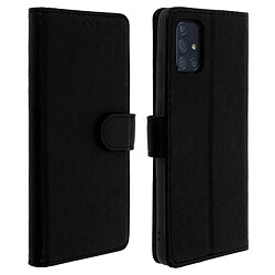 Avizar Étui Samsung Galaxy A71 Housse Intégrale Porte-cartes Fonction Support noir