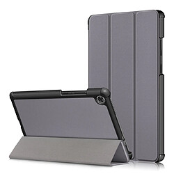 Wewoo Housse Coque Pour Lenovo Tab M8 Custer Texture Horizontal Flip Smart TPU en cuir avec support à trois plis Gris