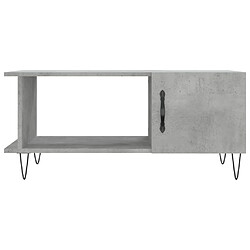 Maison Chic Table basse,Table Console Table d'appoint, Table pour salon gris béton 90x50x40 cm bois d'ingénierie -MN33648 pas cher