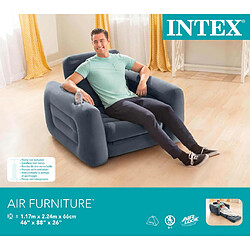 INTEX Chaise coulissante 117x224x66 cm Gris foncé pas cher