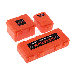 1 Set RC Car Bagage Case Coffre 1:10 RC Camion Corps Décoration Pièces Orange