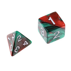 Avis 7pcs dés polyédriques pour des donjons et dragons dés jeux de table café vert