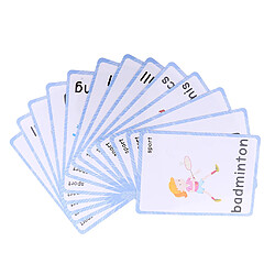 Cartes Flash - Apprentissage éducatif Photo & Word Card Sports - 14 Pièces pas cher