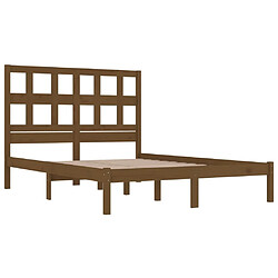 Acheter Maison Chic Lit adulte - Lit simple Cadre de lit,Structure du lit Contemporain Marron miel Bois de pin massif 200x200 cm -MN24096