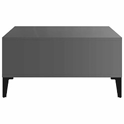 Acheter Maison Chic Table basse,Table Console Table d'appoint, Table pour salon Gris brillant 60x60x30 cm Aggloméré -MN59270