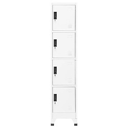 vidaXL Armoire à casiers Blanc 38x45x180 cm Acier