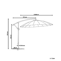 Avis Beliani Parasol beige CALABRIA II