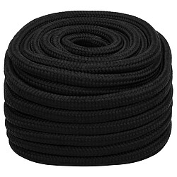 vidaXL Corde de travail Noir 25 mm 25 m Polyester