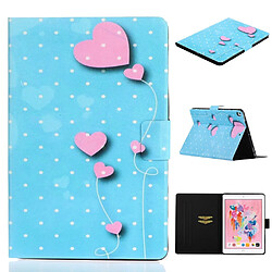 Etui en PU impression de modèle avec support et porte-cartes coeur d'amour pour votre Apple iPad 10.2 (2019)