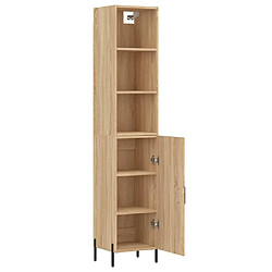 Avis vidaXL Buffet haut Chêne sonoma 34,5x34x180 cm Bois d'ingénierie