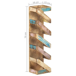 vidaXL Casier à bouteilles pour 5 bouteilles Bois de récupération pas cher
