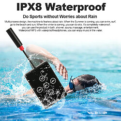 Universal K12 IPX8 Lecteur MP3 imperméable Lecteur de musique 8GB avec casque Radio FM Clip arrière Design Swimming Diving | pas cher