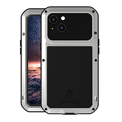 Coque en silicone robuste intégré argent pour votre Apple iPhone 13 6.1 pouces