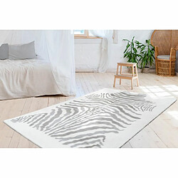 Paris Prix Tapis Imprimé Animal Rabbit Gris & Blanc 120 x 160 cm