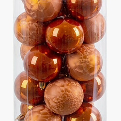 BigBuy Christmas Boules de Noël Cuivre Plastique 6 x 6 x 6 cm (20 Unités)