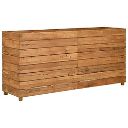 vidaXL Lit surélevé 150x40x72 cm bois de teck recyclé et acier